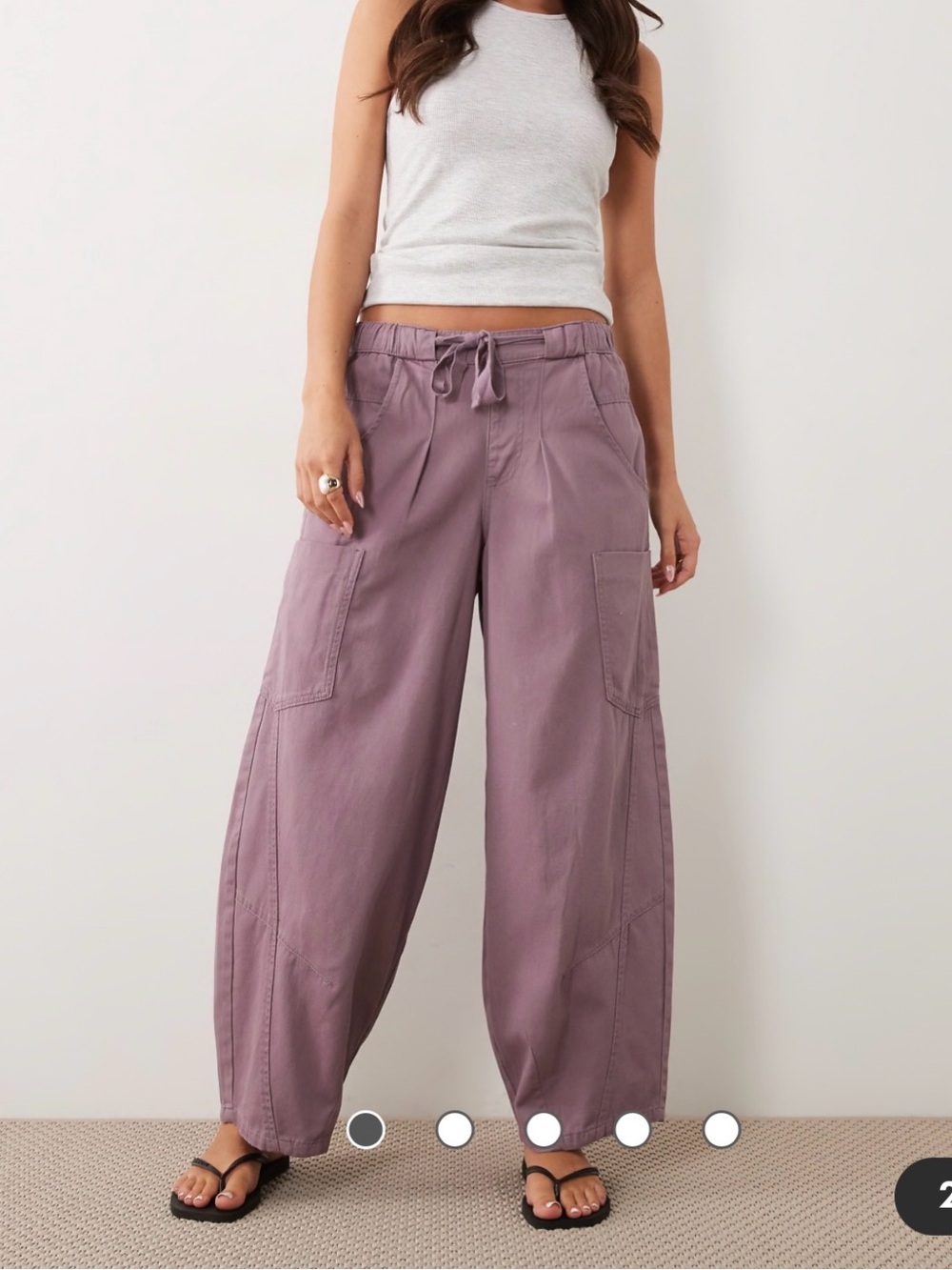 ASOS Utility Pants in washed lilac